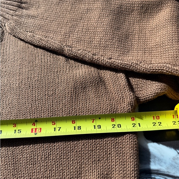 GAP NWT Linen and Cotton Blend Cardigan Sweater Women’s L in Warm Brown - Picture 4 of 7